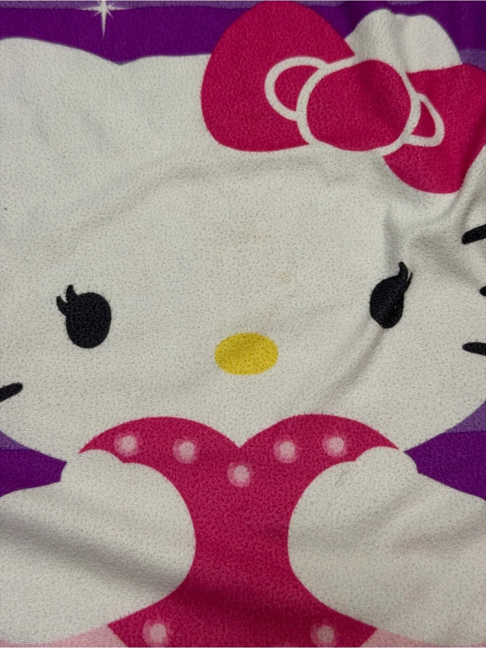 Hello Kitty Girls 10/12 Purple Pink Long Sleeve Nightgown Sanrio Sleepwear